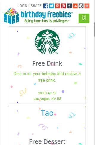 Birthday Freebies