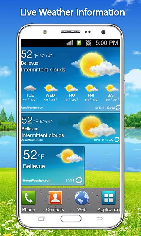 Live Weather: Clock and Widget