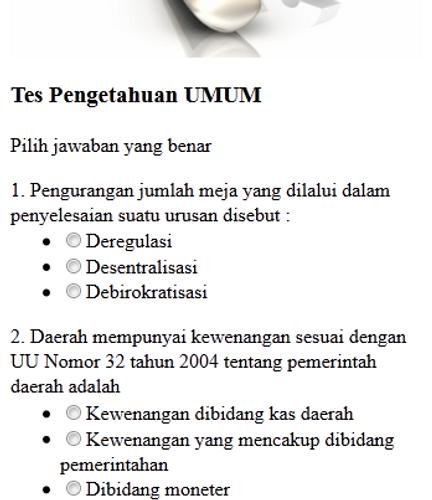 kumpulan soal tes cpns