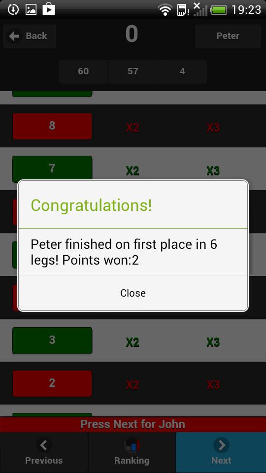 Darts Spring Scoreboard