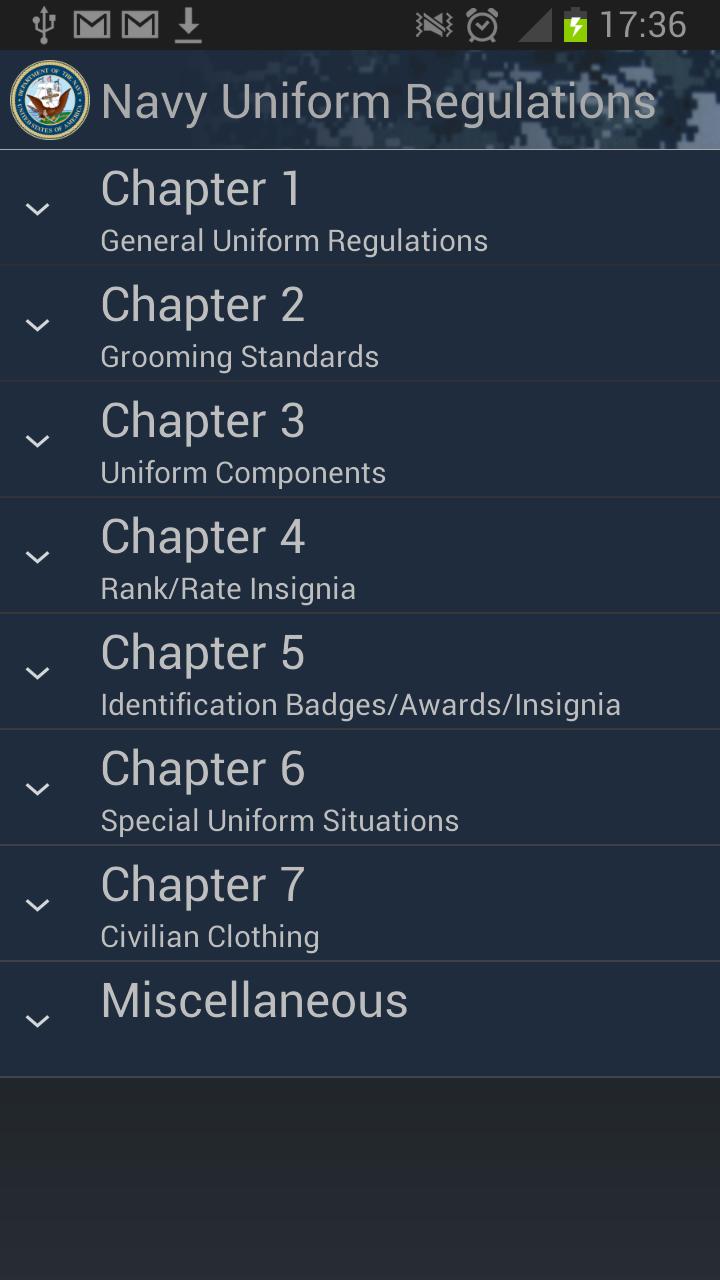 Navy Uniform Regulations