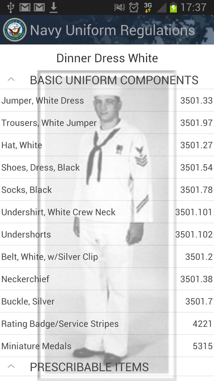 Navy Uniform Regulations