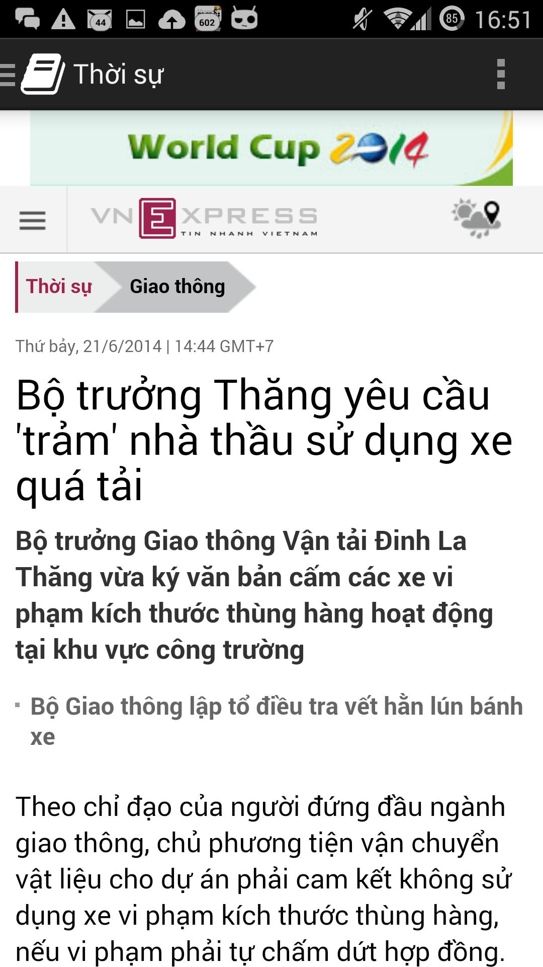 Vnexpress Mobile Reader