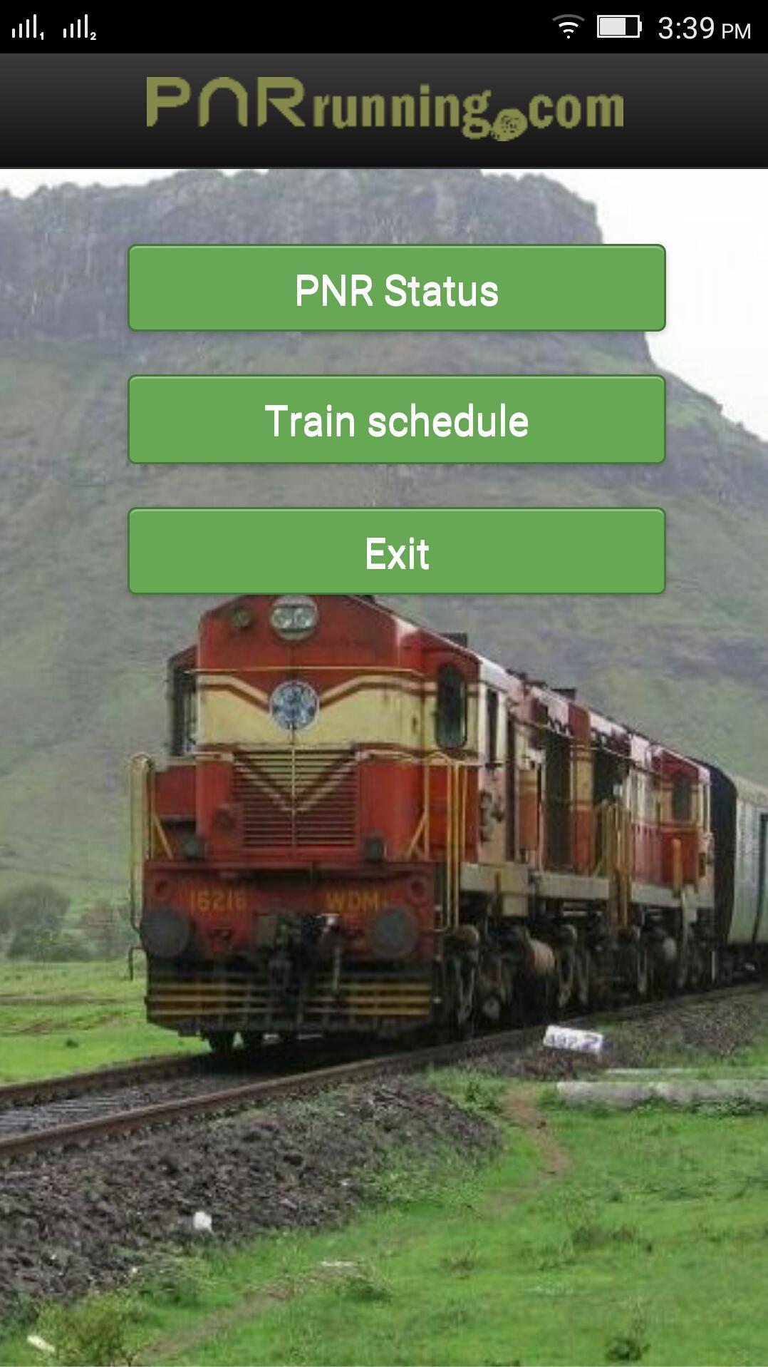 PNR status & train time table