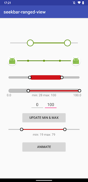 SeekBarRangedView sample