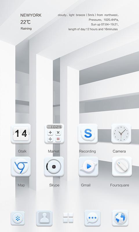 Elegant White GOLauncher Theme