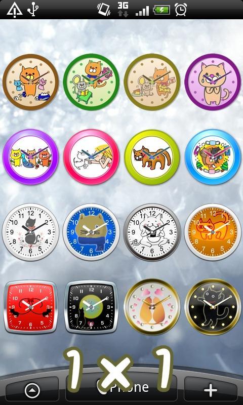 Cat Analog Clocks Widget Free