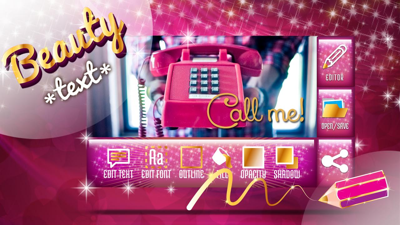 Beauty Text on Pics App