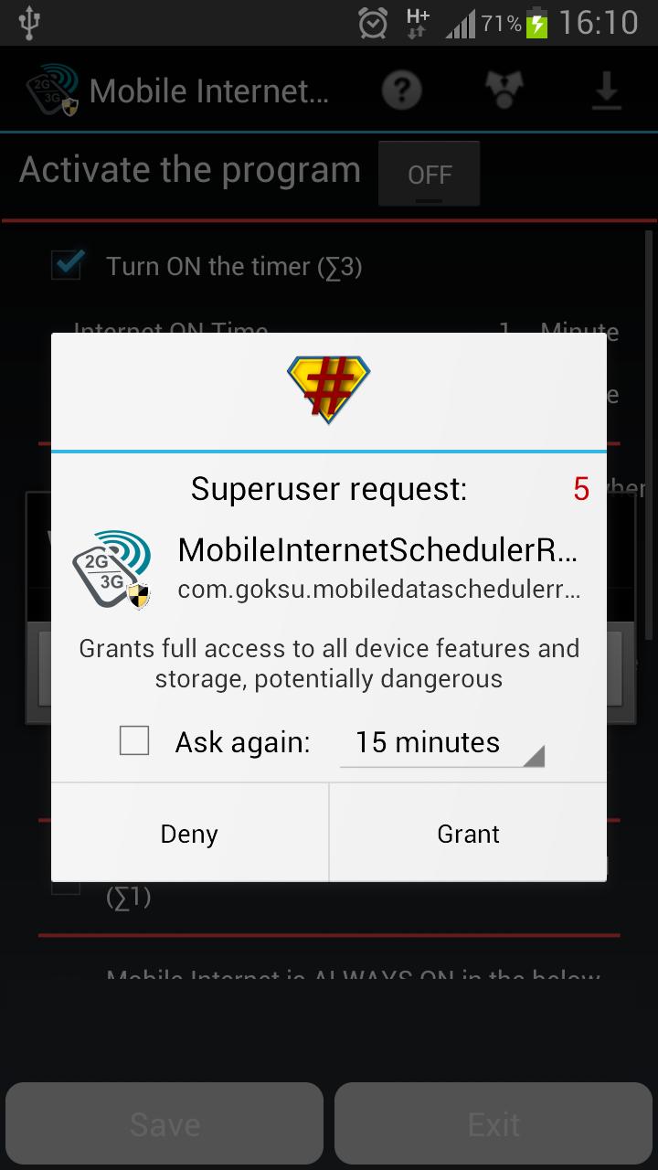 Mobile Internet Scheduler ROOT