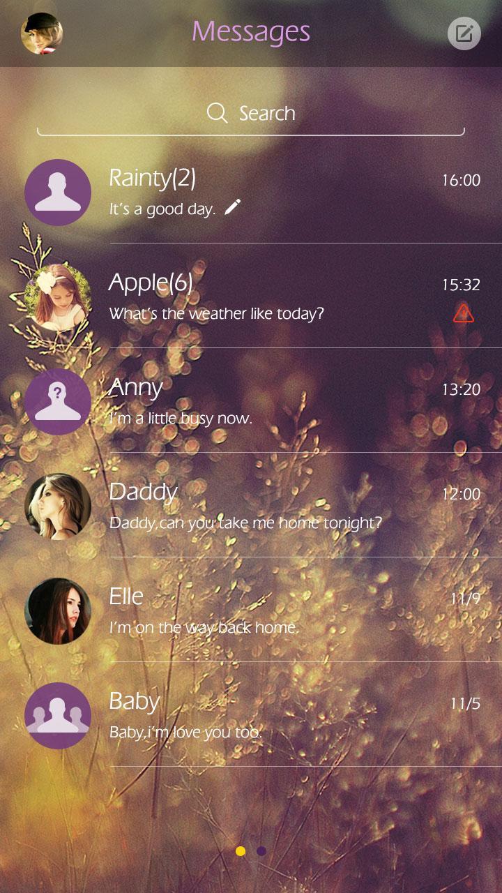 GO SMS GOOD MOOD THEME