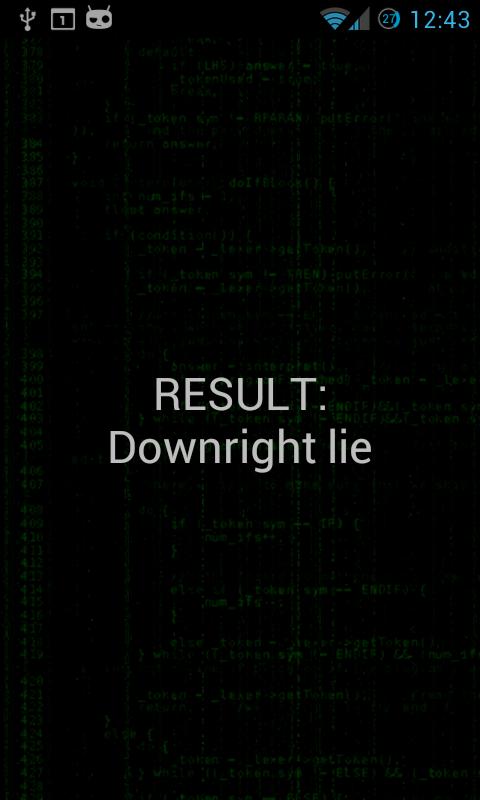 Lie Finger Scanner - Detector