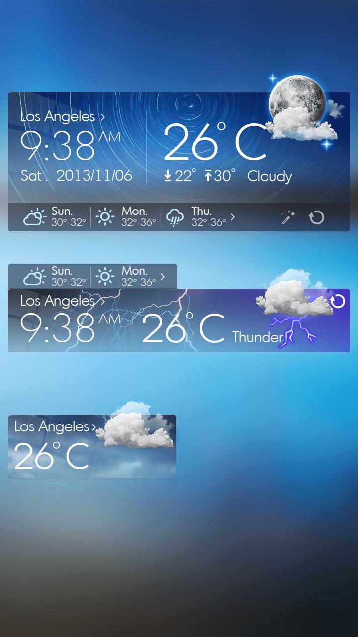Glass View Theme GOWeather