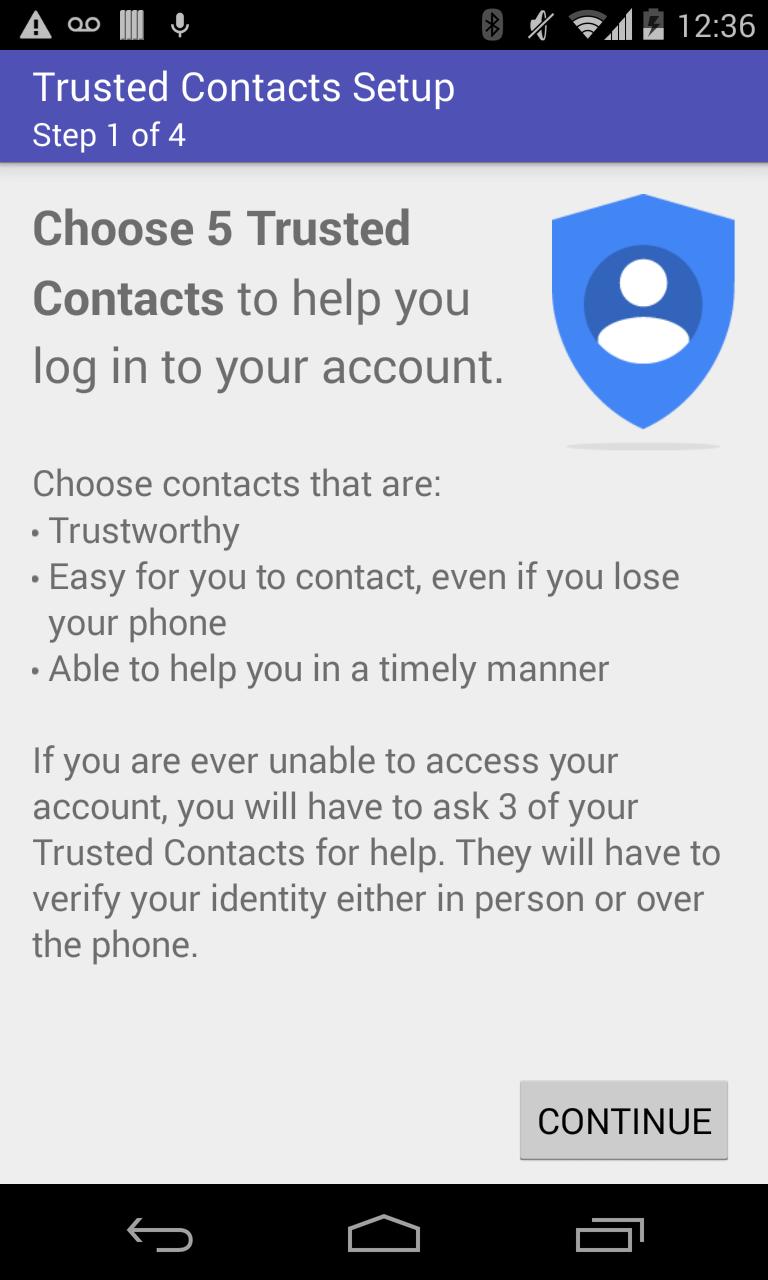 Trusted Contacts Study App