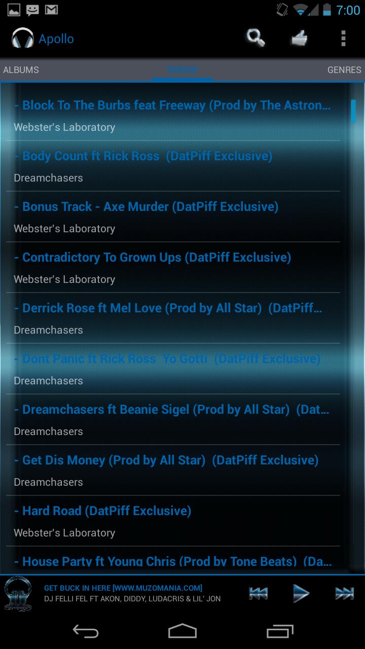 Apollo Midnight Blue Theme