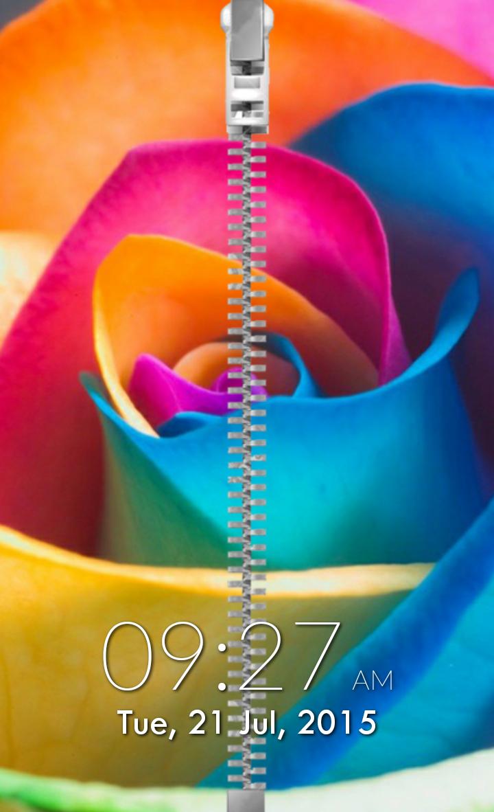 Rainbow Flower Zipper Unlock