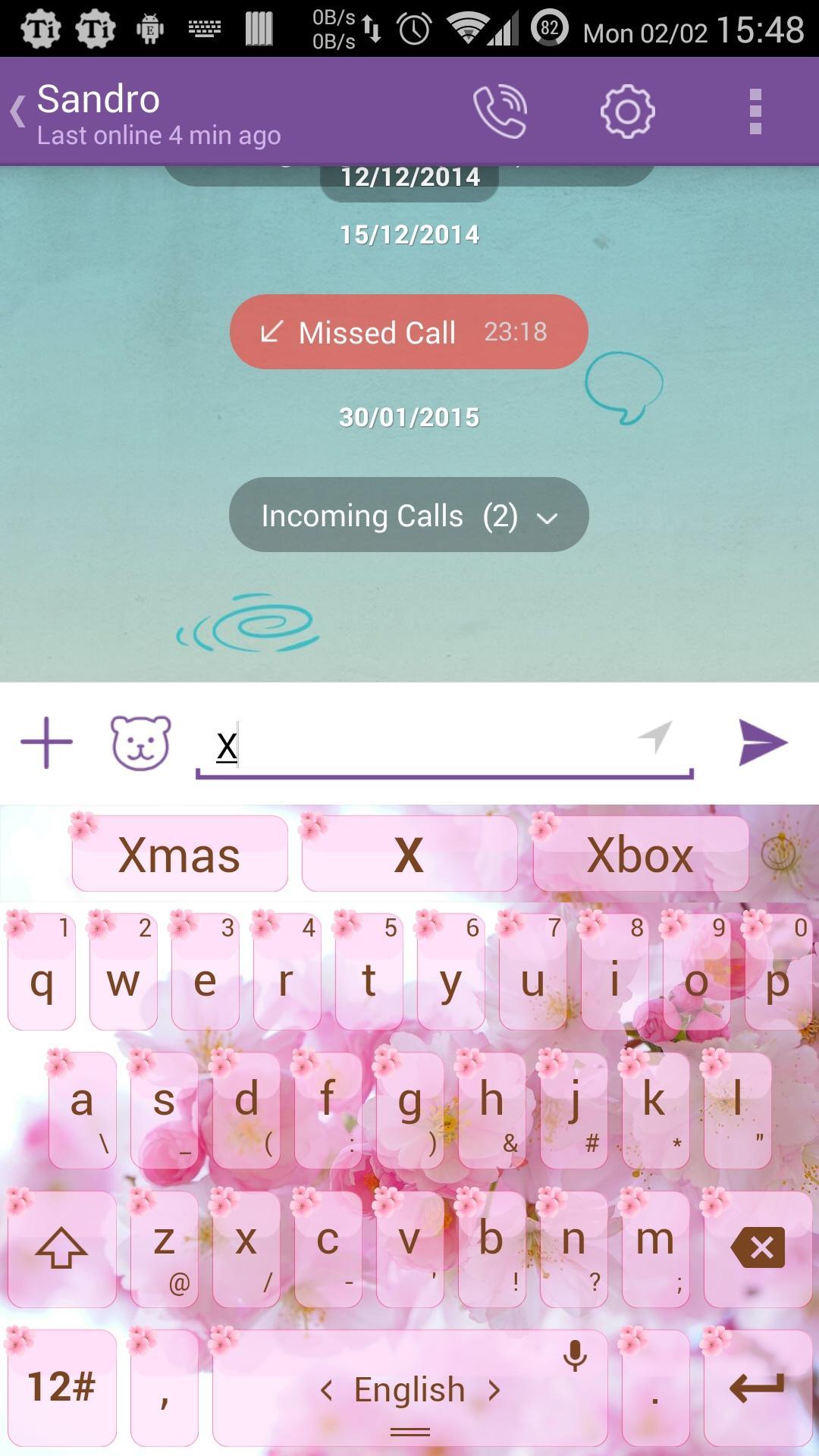 Keyboard Theme ValentineCherry
