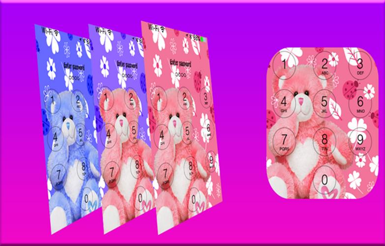 Cute bear love lock screen