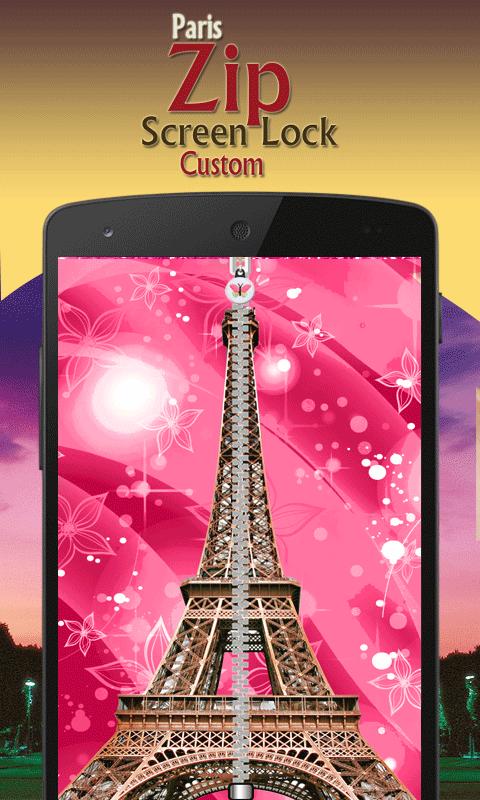 paris zip screen lock custom
