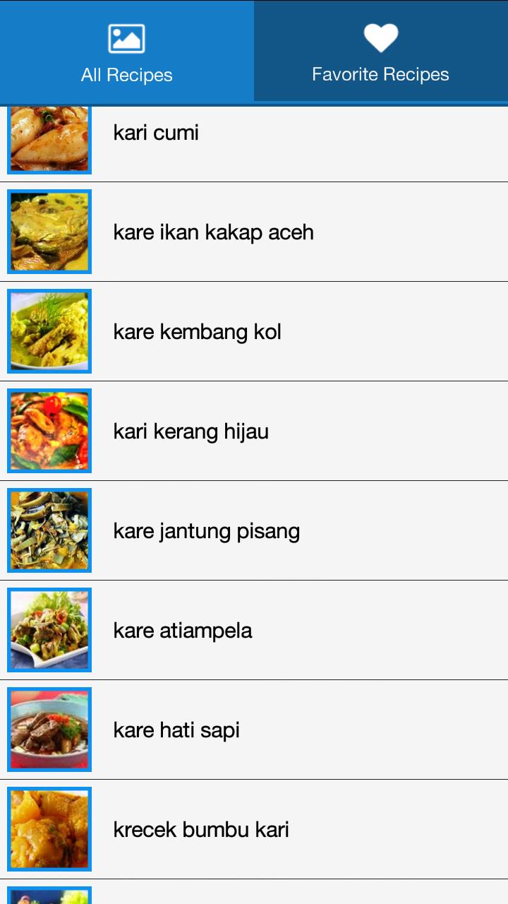 Resep Kari Pilihan