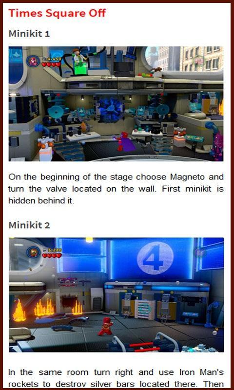 Guide for LEGO Marvel