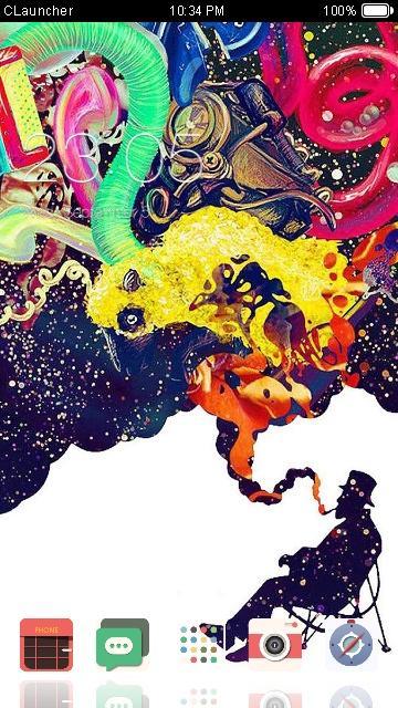 Color Smoke  Launcher Theme