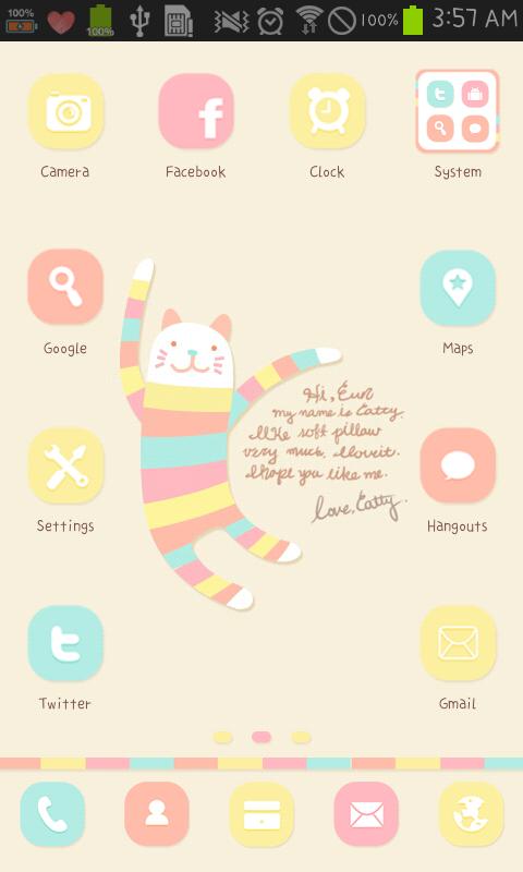 Hello catty go launcher theme