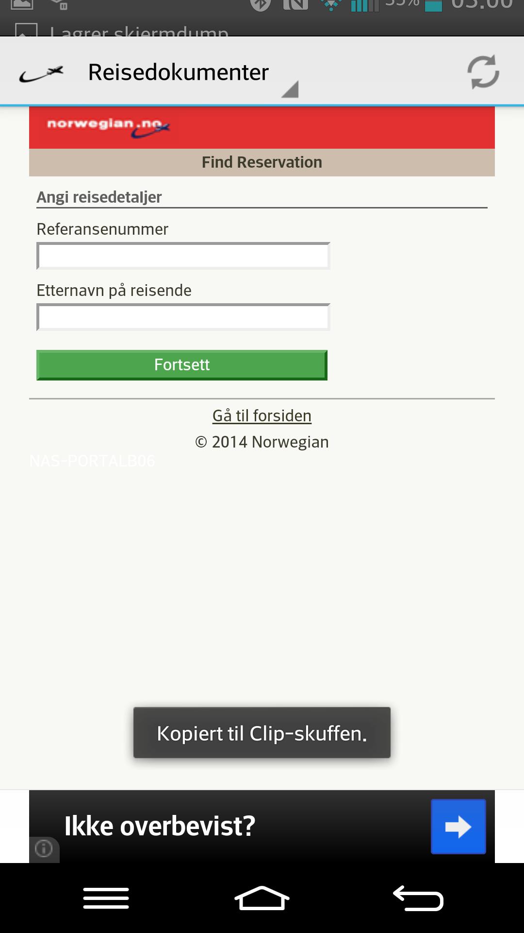 Snarvei til Norwegian.no