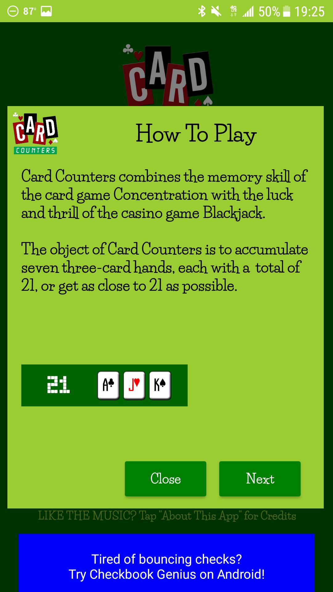 CardCounters Memory Blackjack Game!