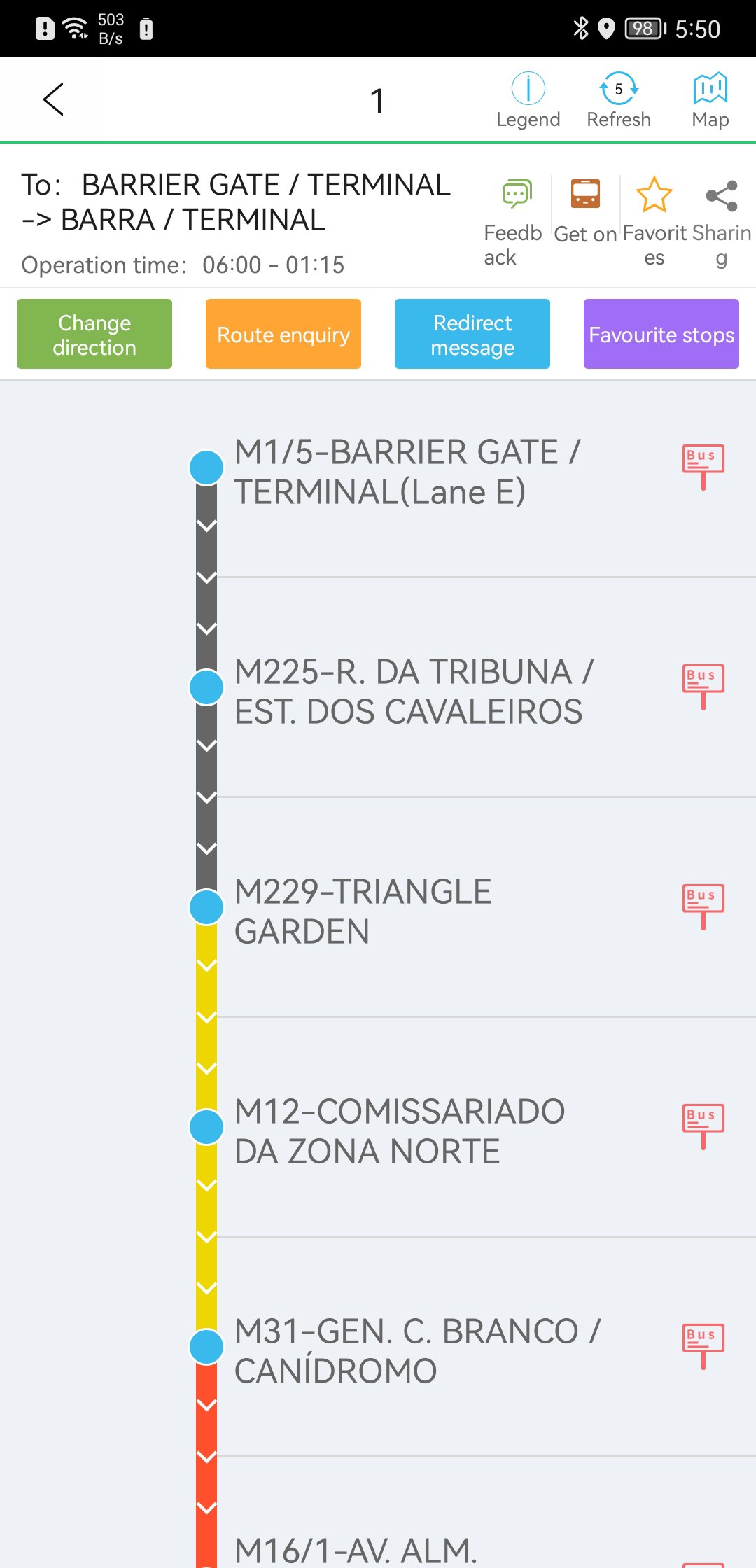 Bus Traveling System