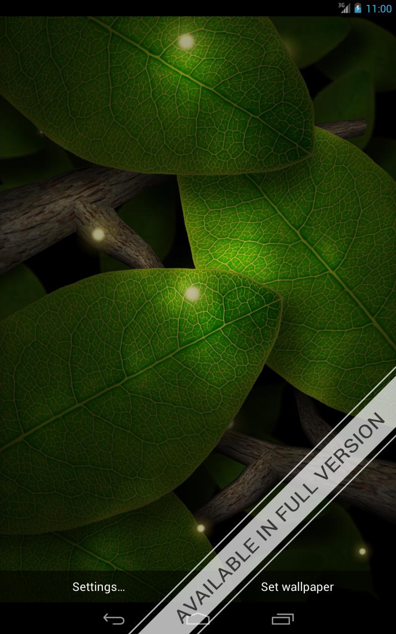 Tap Leaves Free Live Wallpaper