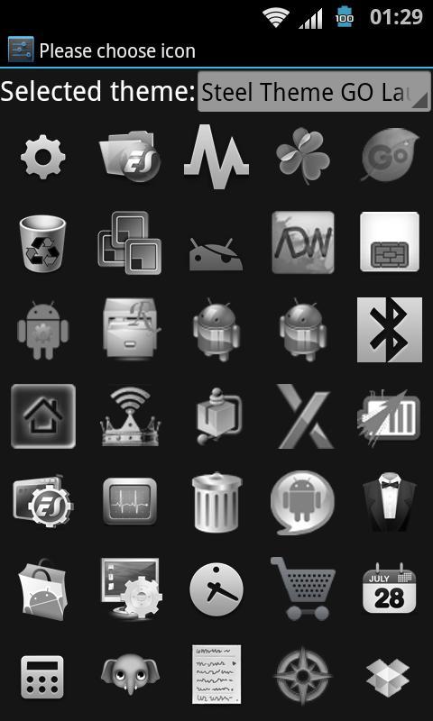 Steel Theme GO Launcher EX