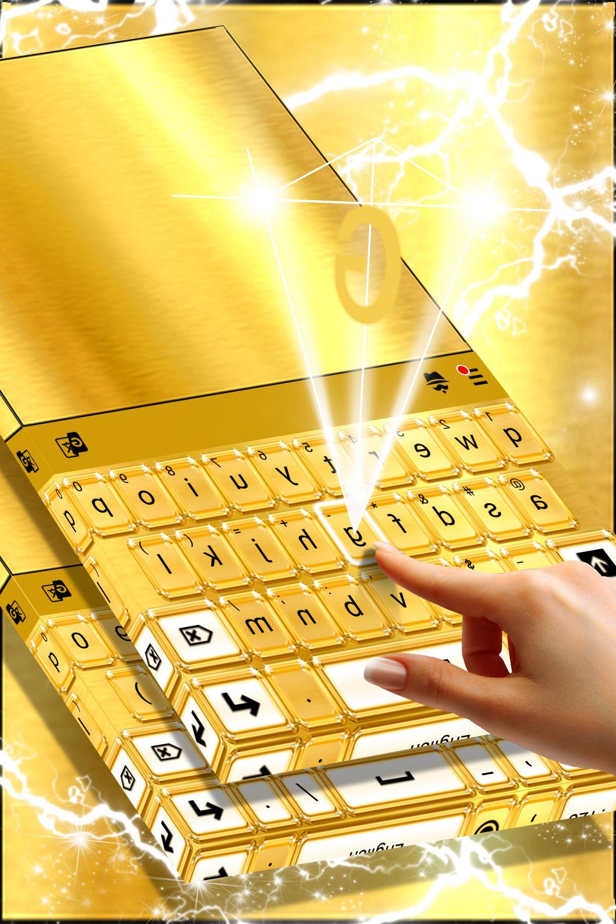 Shiny Gold Keyboard Theme