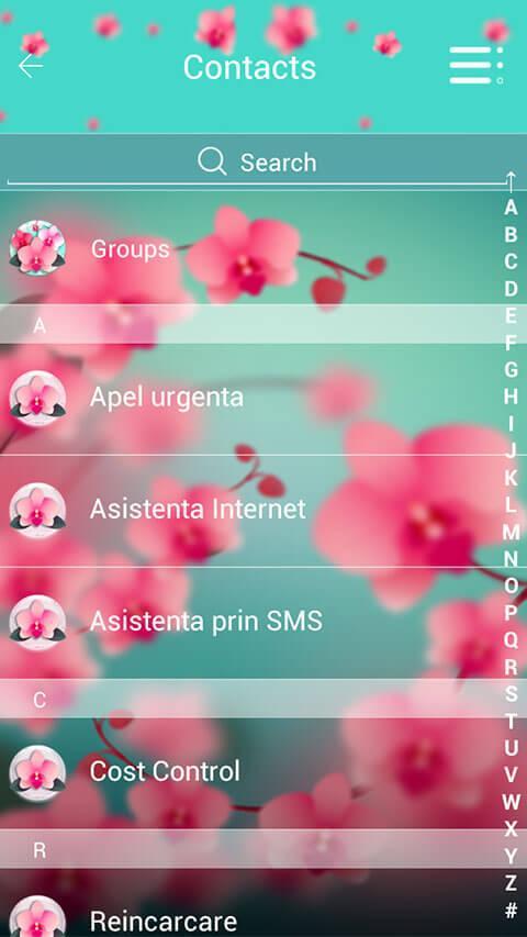 Flower Blossom SMS Theme