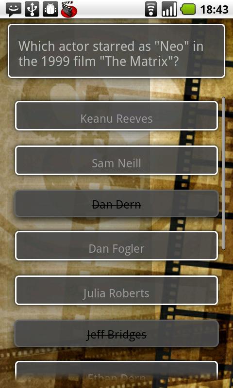 The Movie Game Demo - Trivia