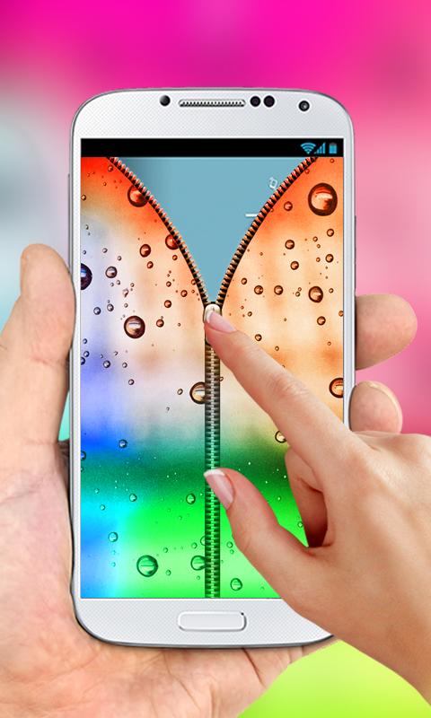 Raindrops Zipper Lock Screen