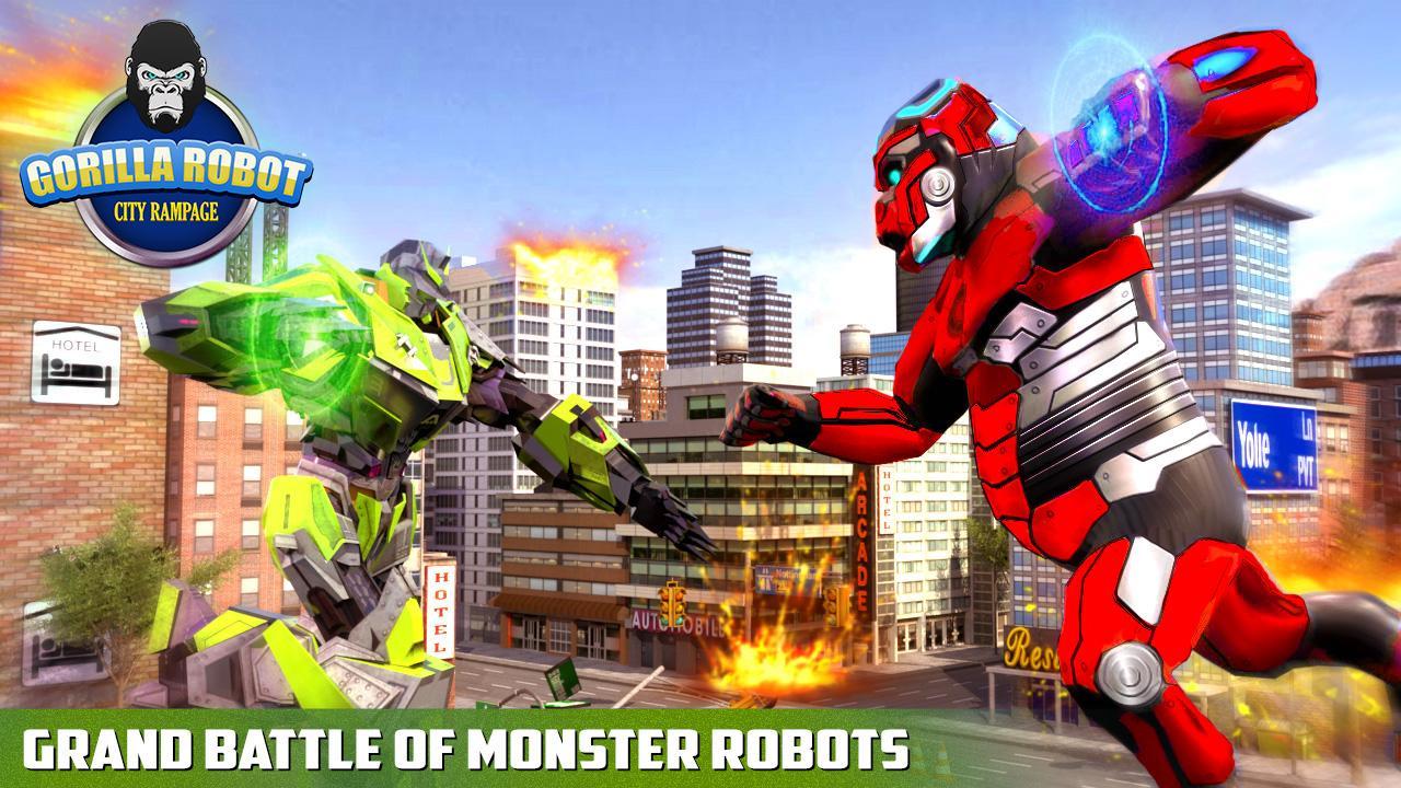 Gorilla Robot Transform Monster Truck Robot Game