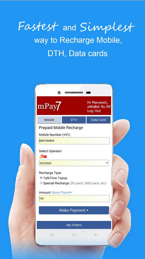 mPay7: Mobile Prepaid Recharge