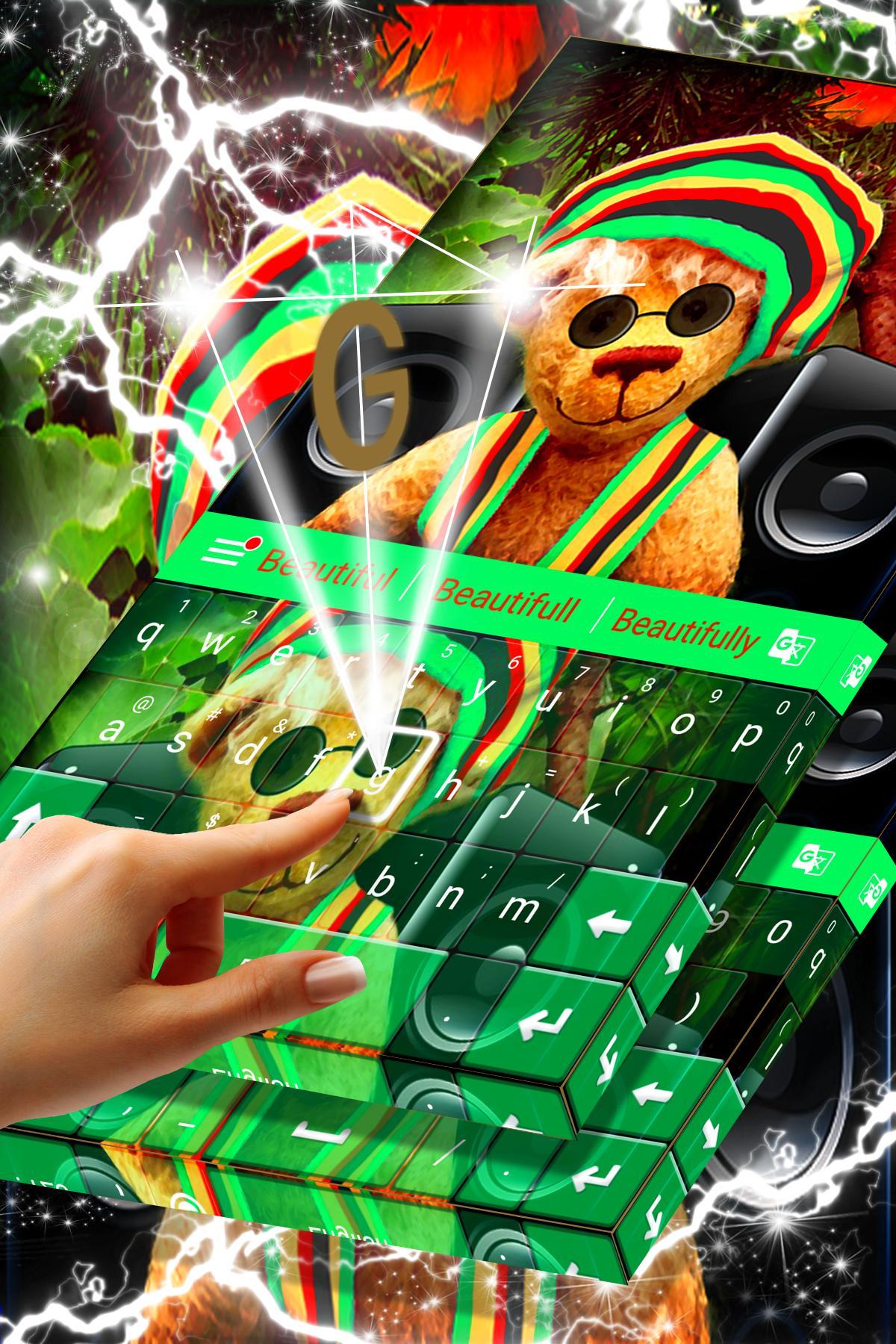 Rasta Teddy Bear Keyboard