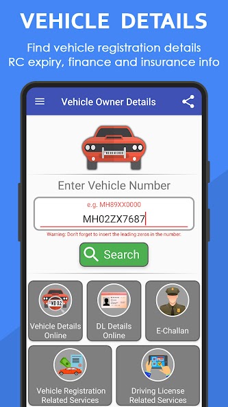 Vehicle Owner Details India