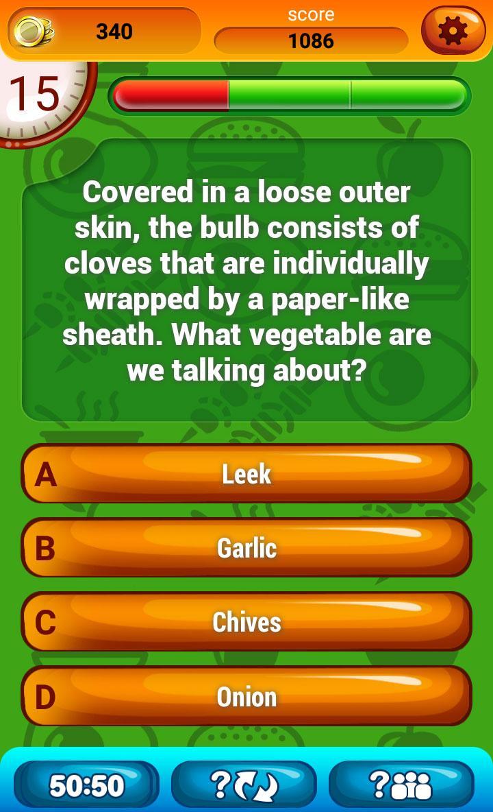 Food Trivia Questions Quiz