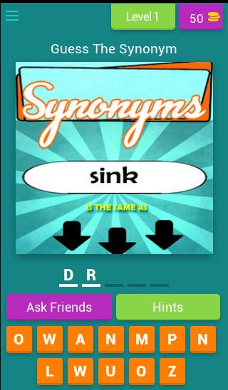 Synonyms & Antonyms Word Guess
