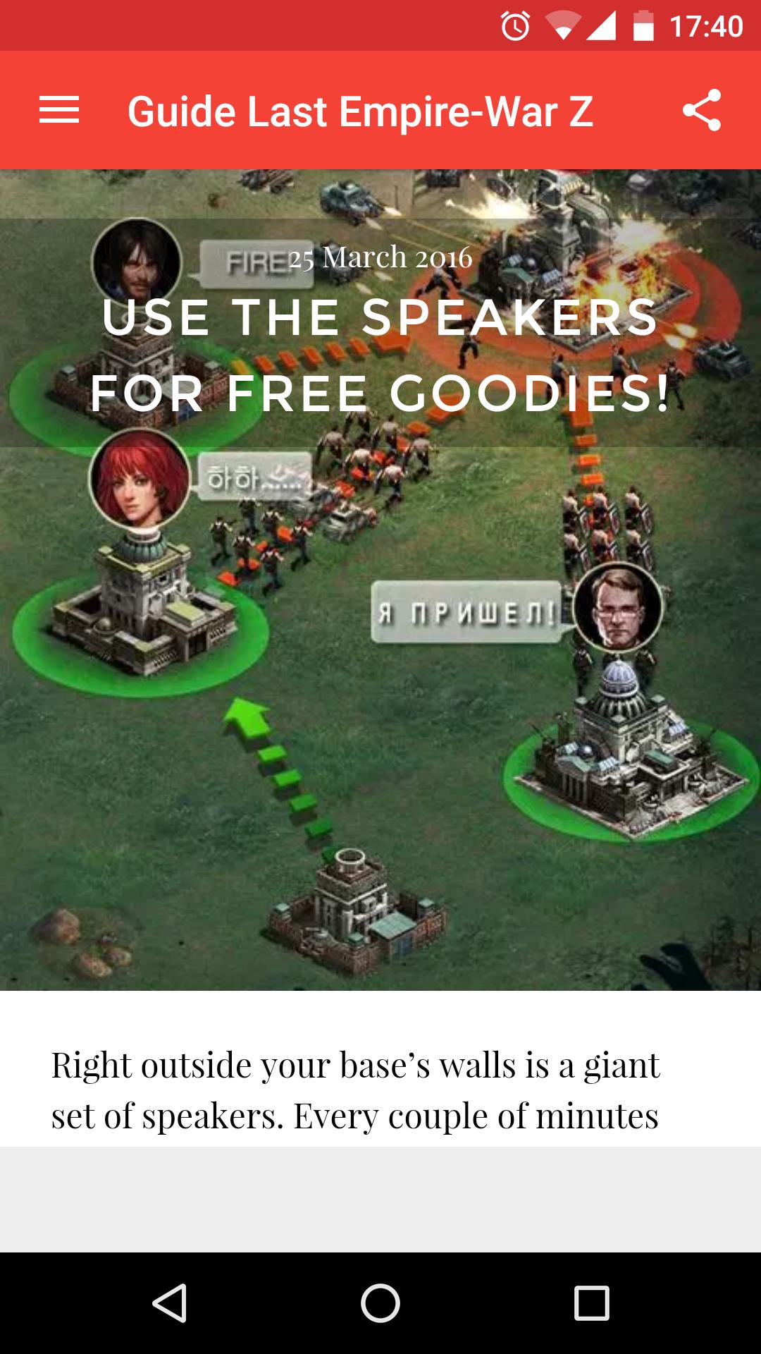 Tips Last Empire-War Z new