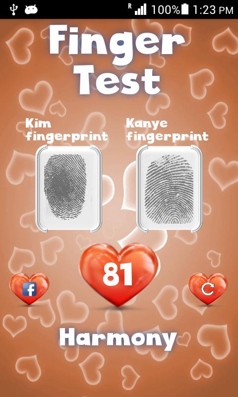 Fingerprint Love Test