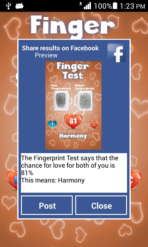 Fingerprint Love Test
