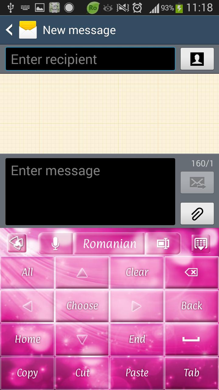 GO Keyboard Pink Sparkle