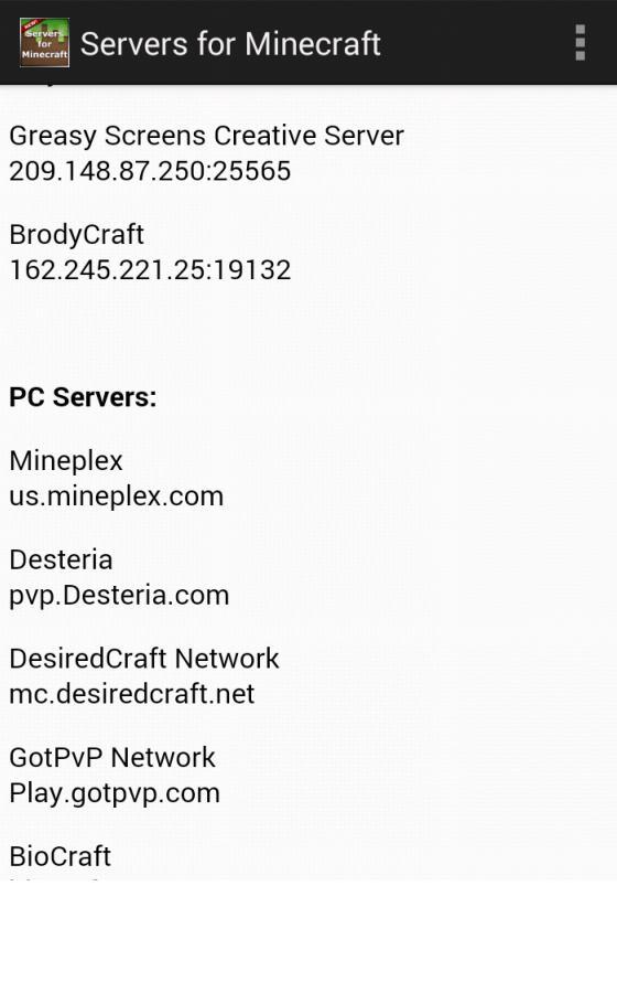 Servers for MC