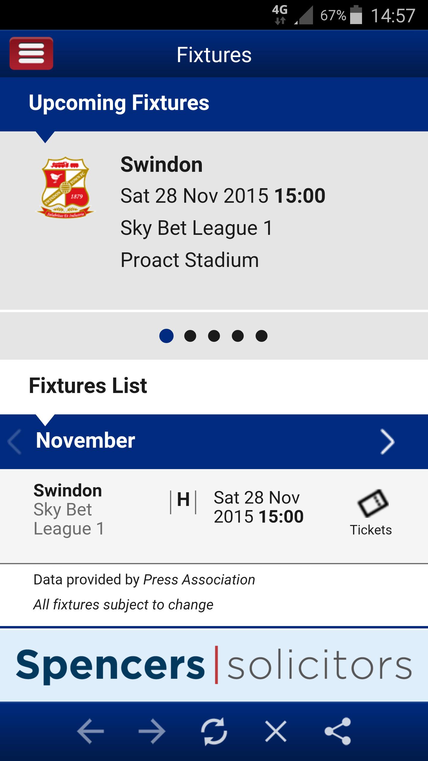 Chesterfield FC Partner App