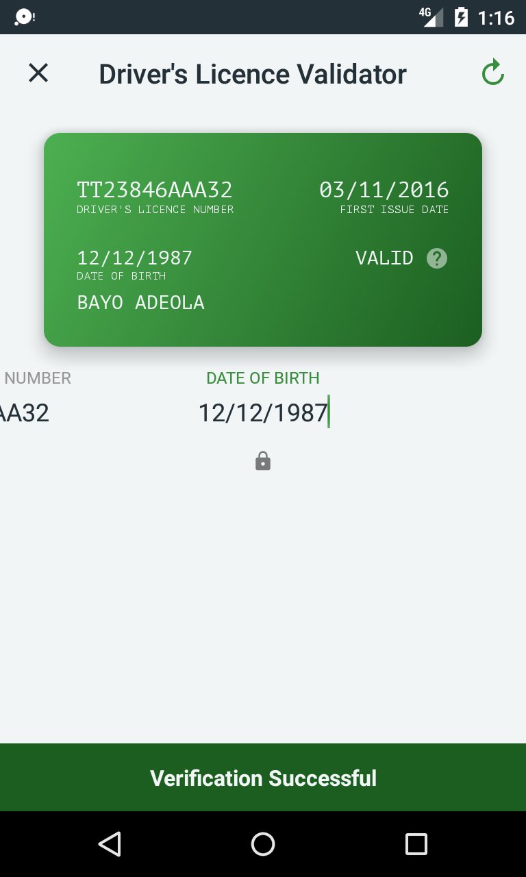 Nigerian Drivers Licence & Number Plate Validator