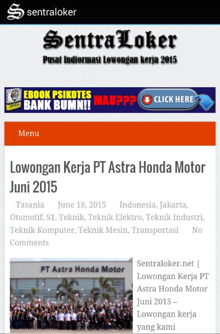 Lowongan Kerja Update Terbaru