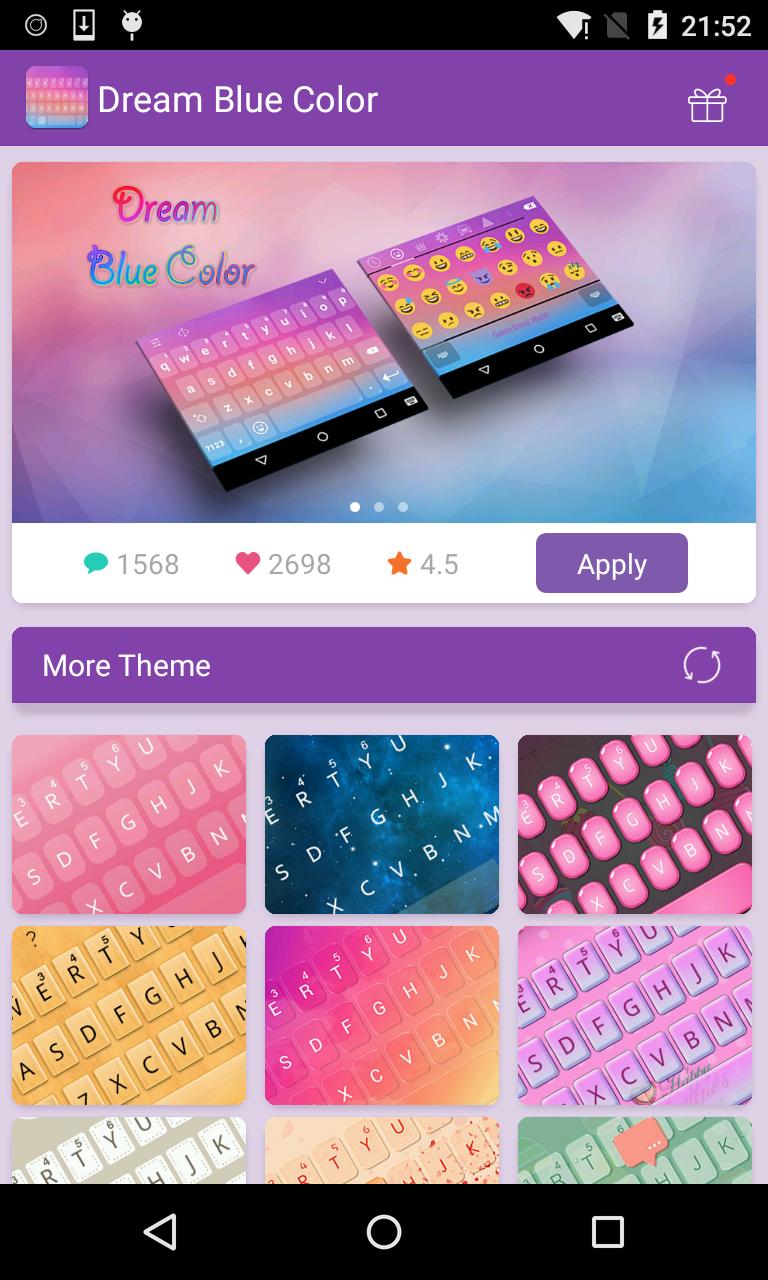 Emoji Keyboard- DreamBlueColor